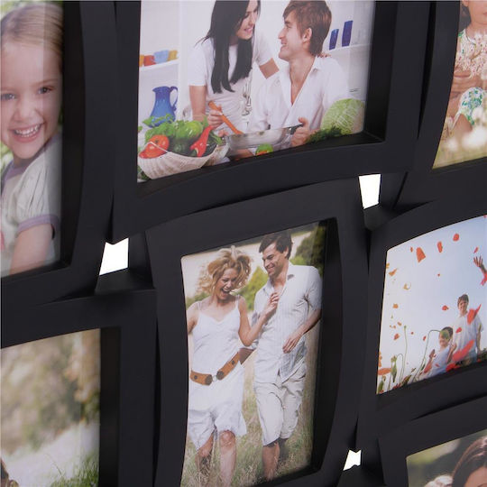 Ramă Foto Multi De Perete Cu 18 Fotografii Din Plastic Cu Ramă Neagră