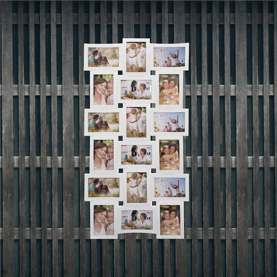 Multi Montare Pe Perete 18 Fotografii Plastic Cu Rama Foto Albă