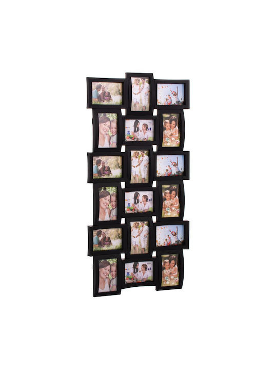 Ramă Foto Multi De Perete Cu 18 Fotografii Din Plastic Cu Ramă Neagră