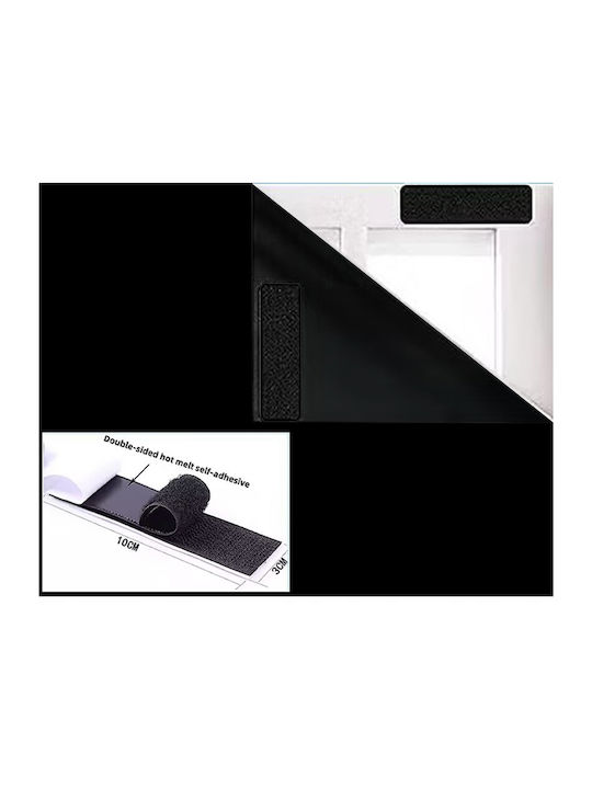 Blackout Roller Blind Window Film Velcro 100x150cm + Darkening Bag