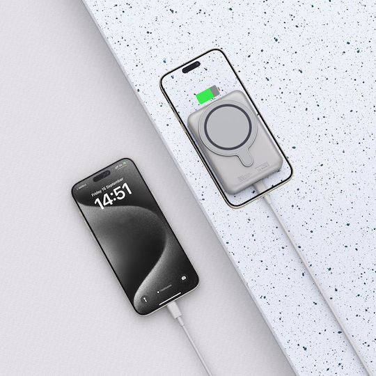 Tech-Protect PB11 Lifemag MagSafe Power Bank 10000mAh 15W с USB-C порт Titanium