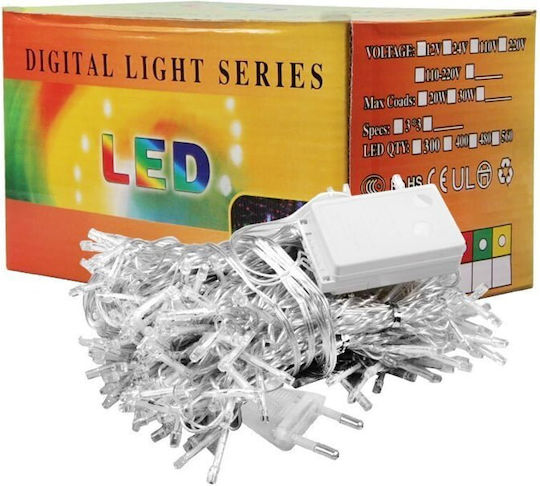 Λαμπάκια LED 3μ. x 200εκ. Ψυχρό Λευκό τύπου Κουρτίνα