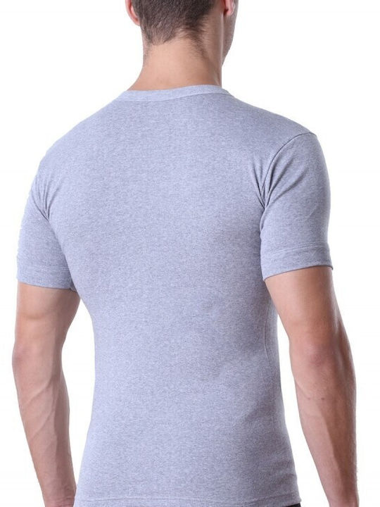 Gallop Men's Undershirts Short-sleeved in Gray Color 2Pack