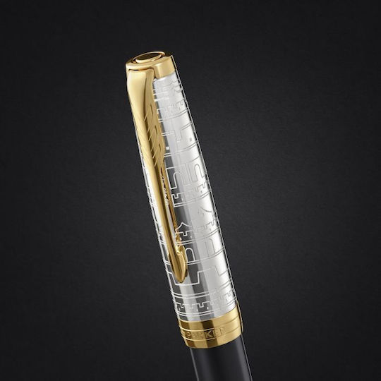Parker Sonnet Writing Pen Fine Gold made of Brass with Blue Ink