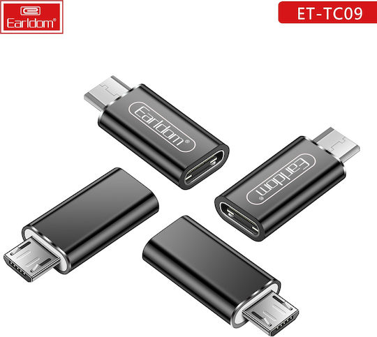 Earldom ET-TC09 Converter micro USB male to USB-C female 1pcs