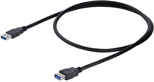 StarTech USB 3.0 Kabel USB-A-Stecker - USB-A-Buchse Schwarz 1m USB3SEXT1MBK