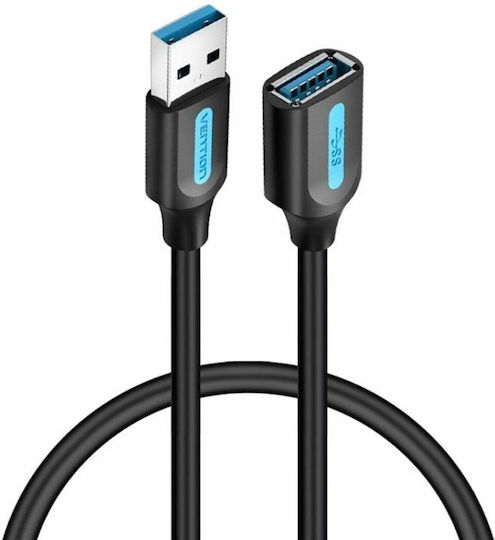 Vention USB 3.0 Cable USB-A Male - USB-A Female Black 3m CBHBI