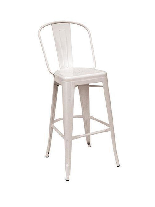 Metallischer Gartenhocker Weiß 10 Stück 42x47x114cm Metallischer Gartenhocker Weiß 10 Stück 42x47x114cm