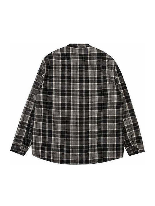 The Hundreds Long Sleeve Overshirt Checked Black