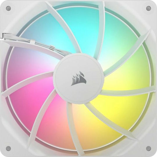 Corsair RS140 Case Fan with ARGB Lighting and Connection 4-Pin PWM 1pcs White