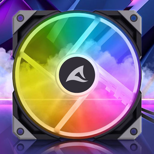 Sharkoon Rebel F50 Case Fan 120mm (2000rpm) με RGB Φωτισμό και Σύνδεση 4-Pin PWM