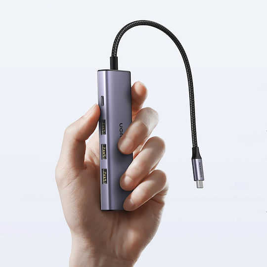 Ugreen CM511 USB-C Docking Station με HDMI 4K PD Γκρι