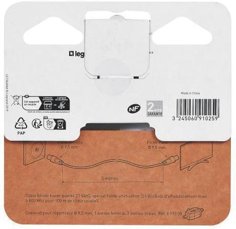 Legrand Antenna Cable Coax male - Coax female 5m (091025)