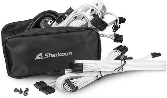 Sharkoon Rebel P30 White 1000W Λευκό Τροφοδοτικό Υπολογιστή Full Modular 80 Plus Gold
