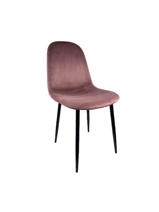 Toukan Dining Room Velvet Chair Rotten Apple / Black 53x44x86cm