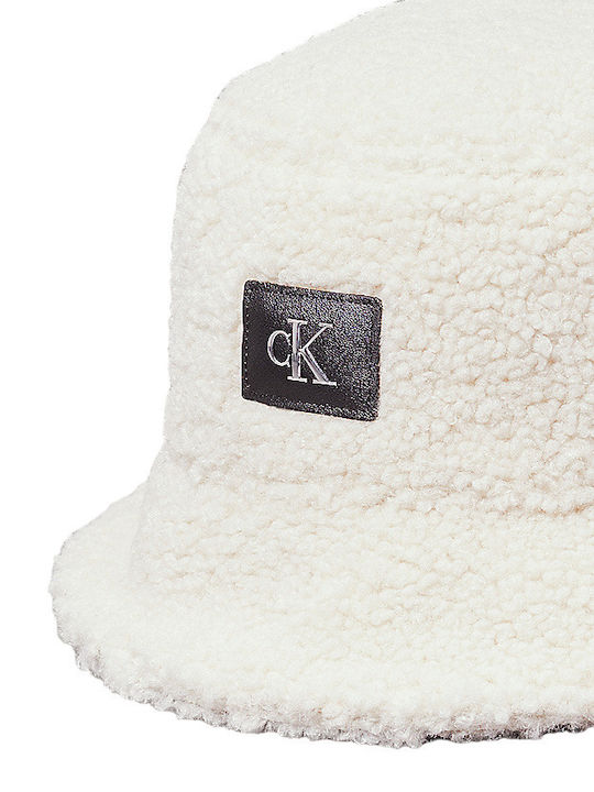Calvin Klein Frauen Stoffartig Hut Eimer Weiß