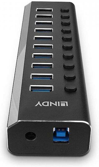 Lindy USB 3.0 Hub With 10 USB-A Ports