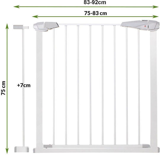 Ușă de Siguranță din Metal Albă 76 cm