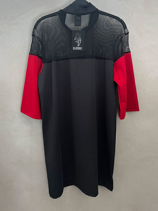 Rochii De Vară Pentru Femei Mini Rochie Sport Negru Roșu