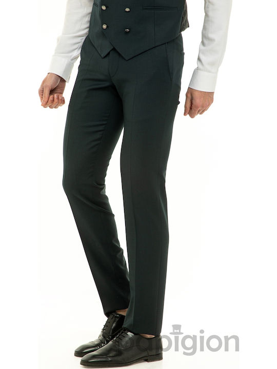 Men's Winter Suit with Vest Green