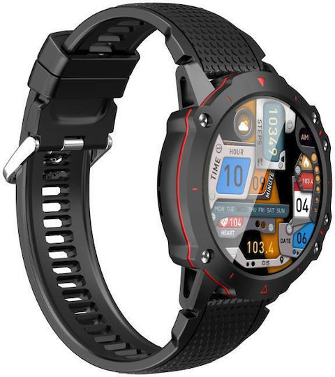 iXchange SW-07 Smartwatch με Παλμογράφο (Μαύρο)