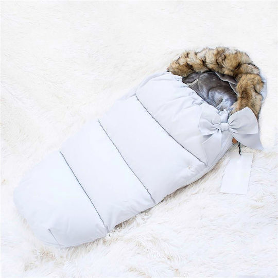 Universal Ποδόσακος Καροτσιού Αδιάβροχος Γκρι με Fleece Επένδυση 90x45εκ.