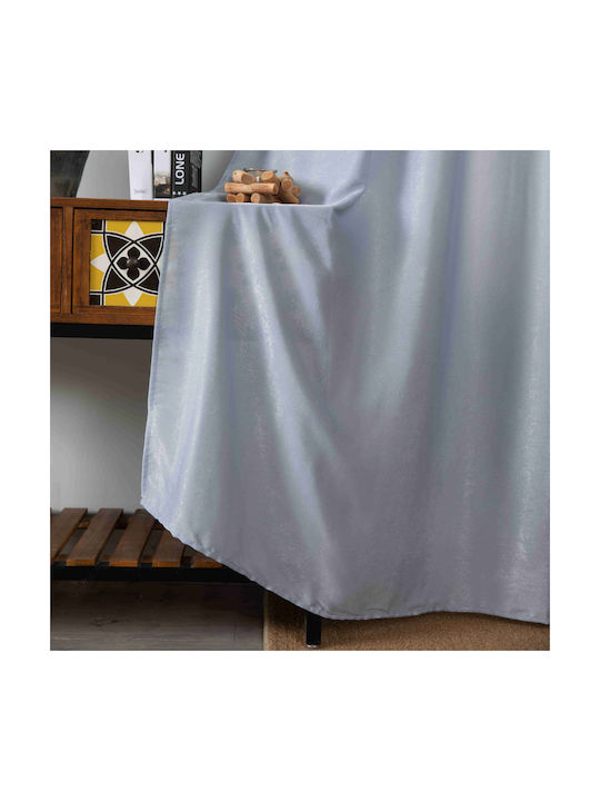 My Home Luxury Blue Grommet Curtain 280x270cm