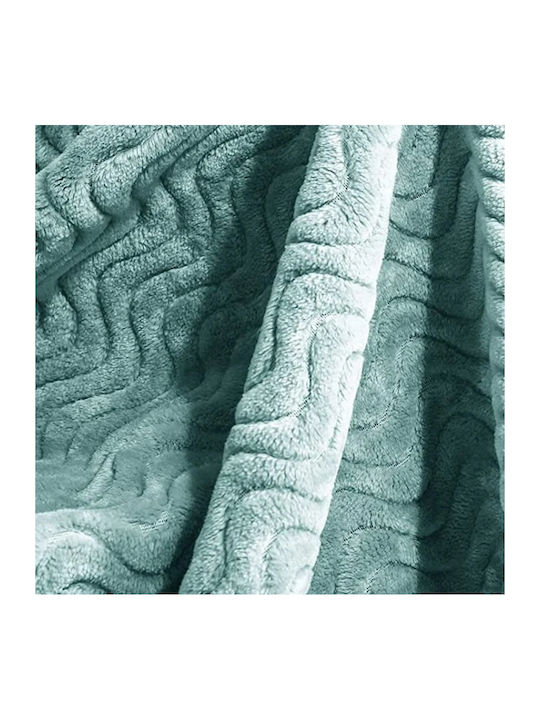 My Home Luxury Κουβέρτα Fleece Υπέρδιπλη 220x240εκ. Μέντα