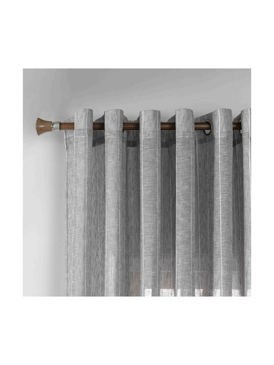 My Home Luxury Perdea Cu Capse Gri 270x290cm