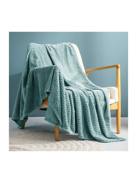 My Home Luxury Κουβέρτα Fleece Υπέρδιπλη 220x240εκ. Μέντα