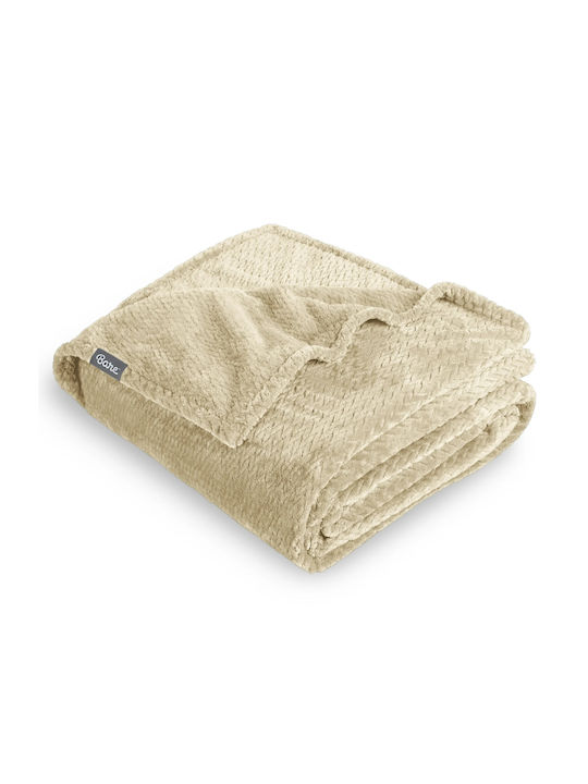 My Home Luxury Κουβέρτα Fleece Μονή 160x220εκ. Εκρού BL160-08