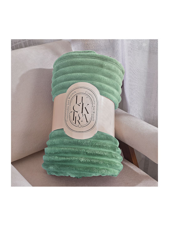 My Home Luxury Κουβέρτα Fleece Υπέρδιπλη 220x240εκ. Πράσινο