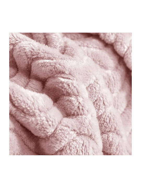 My Home Luxury Pătură Fleece Single 160x220cm Roz
