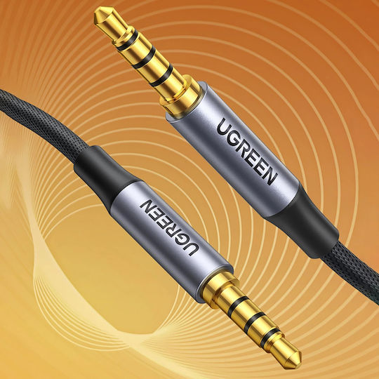 Ugreen TRRS 3.5mm Male - 3.5mm Male Audio Cable Black 1m with Gold Plated Terminals 10648