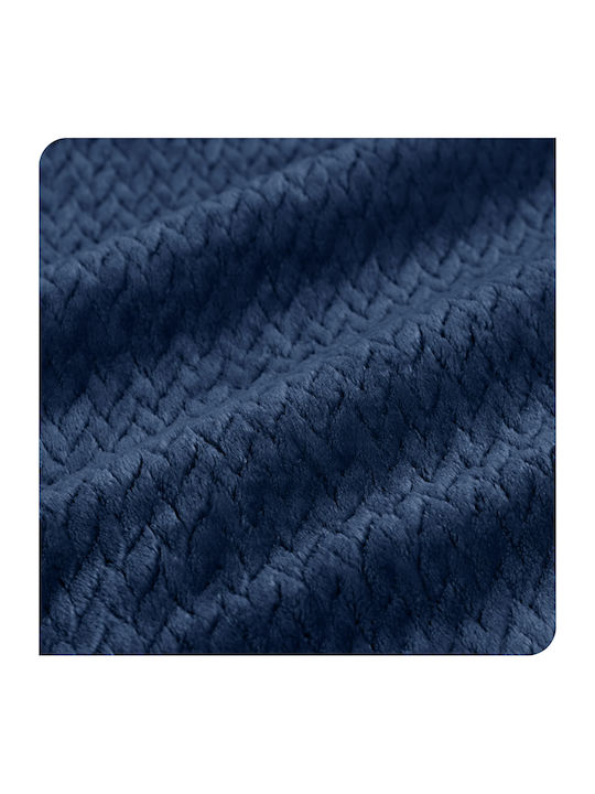 My Home Luxury Κουβέρτα Fleece Υπέρδιπλη 220x240εκ. Μπλε