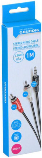 Grundig 3.5mm male - RCA male Cable Black 1m (47218)