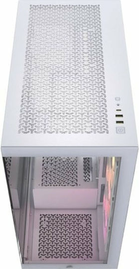 Corsair 3500X ARGB Gaming Midi Tower Computer Case with Window Panel White