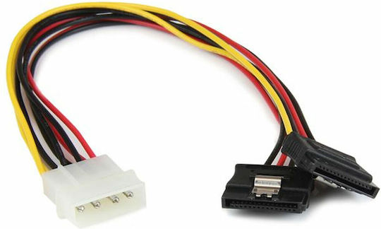 StarTech Pyo2lp4lsata 12 Lp4 2x 15-Pin Sata - Molex cu 4 pini Cablu 0.3m Multicolor (PYO2LP4SATA)