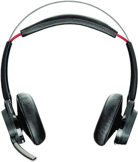 Voyager Focus UC with Microsoft Teams Ασύρματα Over Ear Multimedia Ακουστικά με μικρόφωνο και σύνδεση Bluetooth / USB-A