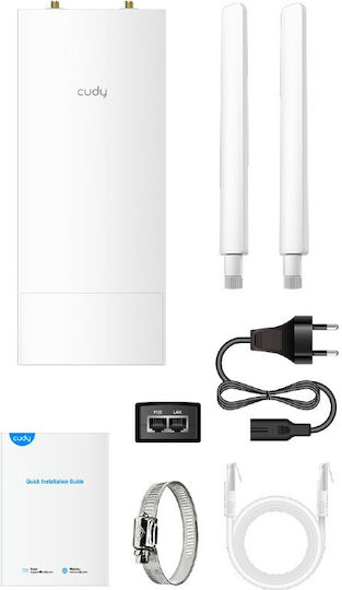 Cudy AP3000 AX3000 Външна Точка за Достъп Wi‑Fi 6 Двулентов (2.4 и 5GHz) за Външен Монтаж