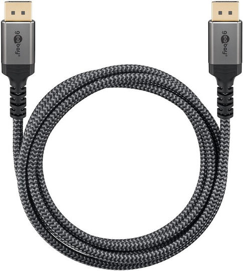 Goobay Кабел DisplayPort мъжки - DisplayPort мъжки 1м Сив (65264)