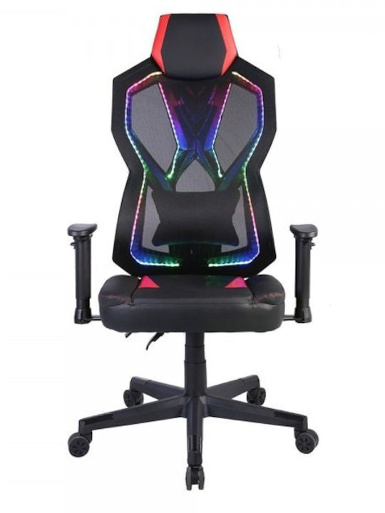 24Mall Raider Pro Καρέκλα Gaming με Ρυθμιζόμενα Μπράτσα και RGB Φωτισμό Μαύρη