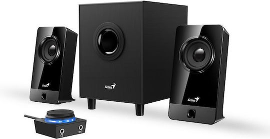 Genius SW-2.1 300X Ηχεία Υπολογιστή 2.1 με Ισχύ 10W Μαύρα
