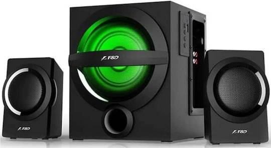 Fenda A140X Безжични компютърни тонколони Компютърни тонколони 2.1 с Bluetooth и мощност 37W в Черен цвят
