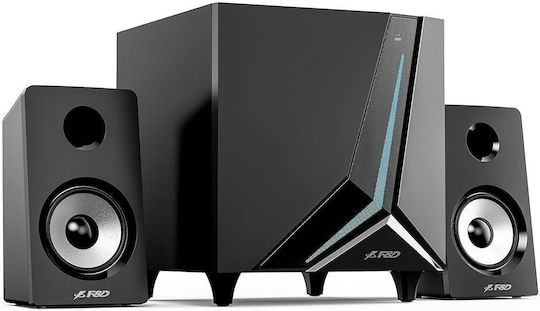Fenda F670X Безжични компютърни тонколони Компютърни тонколони 2.1 с RGB осветление и Bluetooth Мощност 70W в Черен цвят