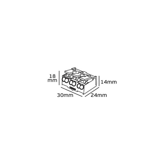 VK Lighting Клема Бързо свързване 3 позиции (41134-002640) 1бр