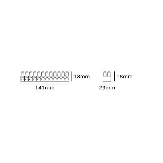 VK Lighting Klemme Strip 12 Positionen (41127-004639) 1Stück