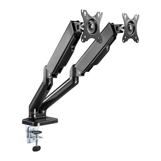 Techly ICA-LCD 462B Стойка за 2 Монитори до 32" Черна