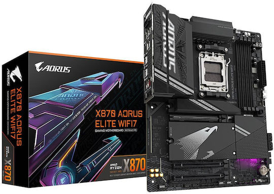 Gigabyte X870 Aorus Elite WIFI7 Motherboard ATX with AMD AM5 Socket