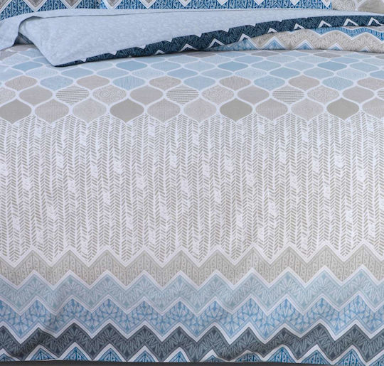 Espree Sheet Sets Queen with Elastic 160x200+35cm. Kiris Blue 4pcs